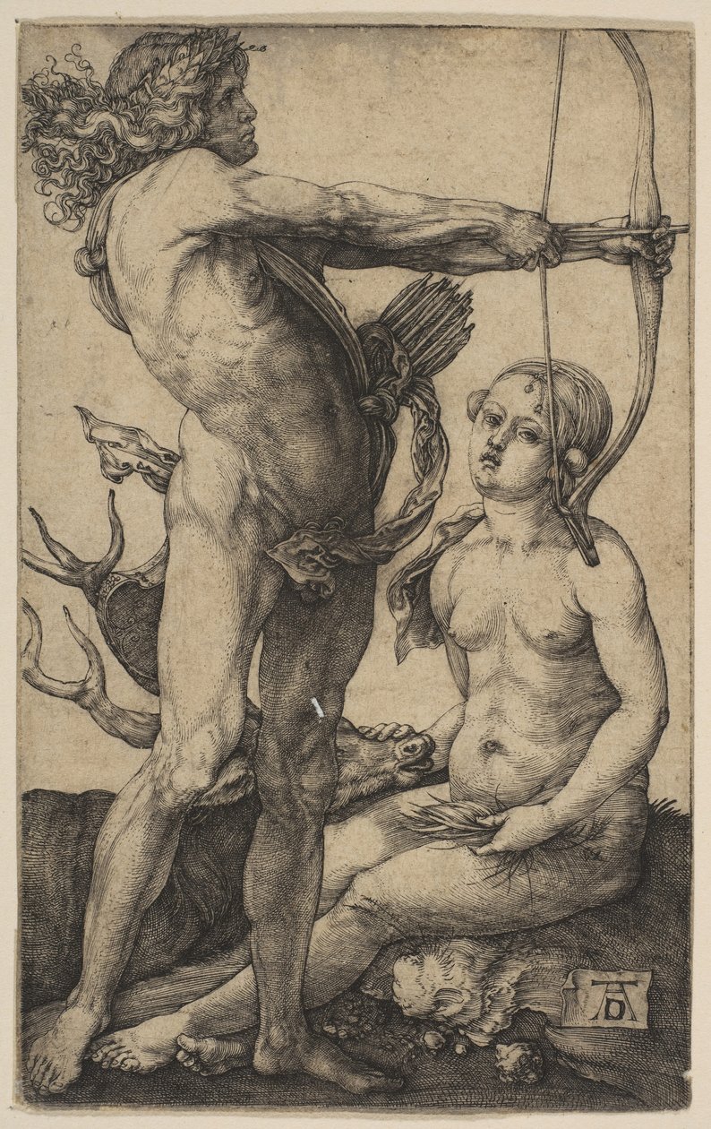 Apollo og Diana, ca. 1503. av Albrecht Dürer