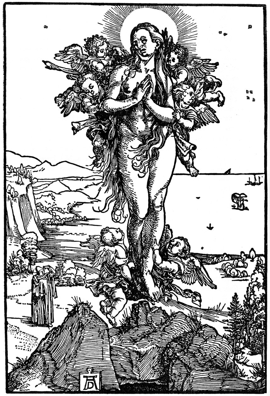 Maria Magdalenas himmelfart, 1507-1510, 1936 av Albrecht Dürer