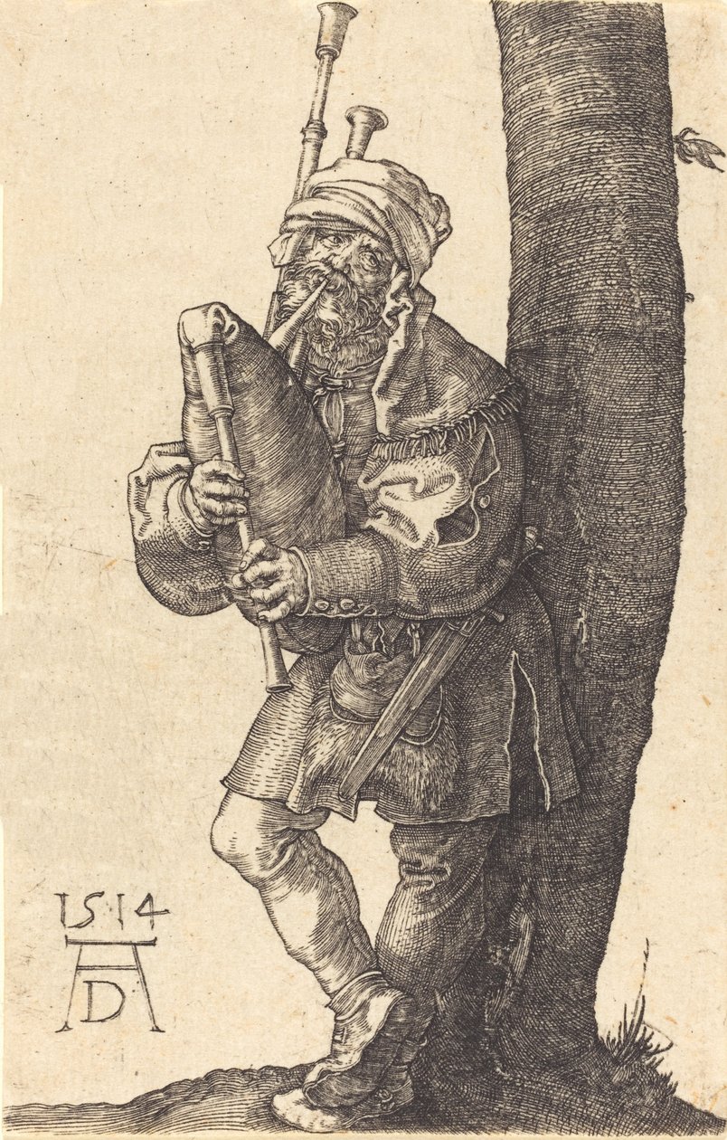 Sekkepiper, 1514. av Albrecht Dürer