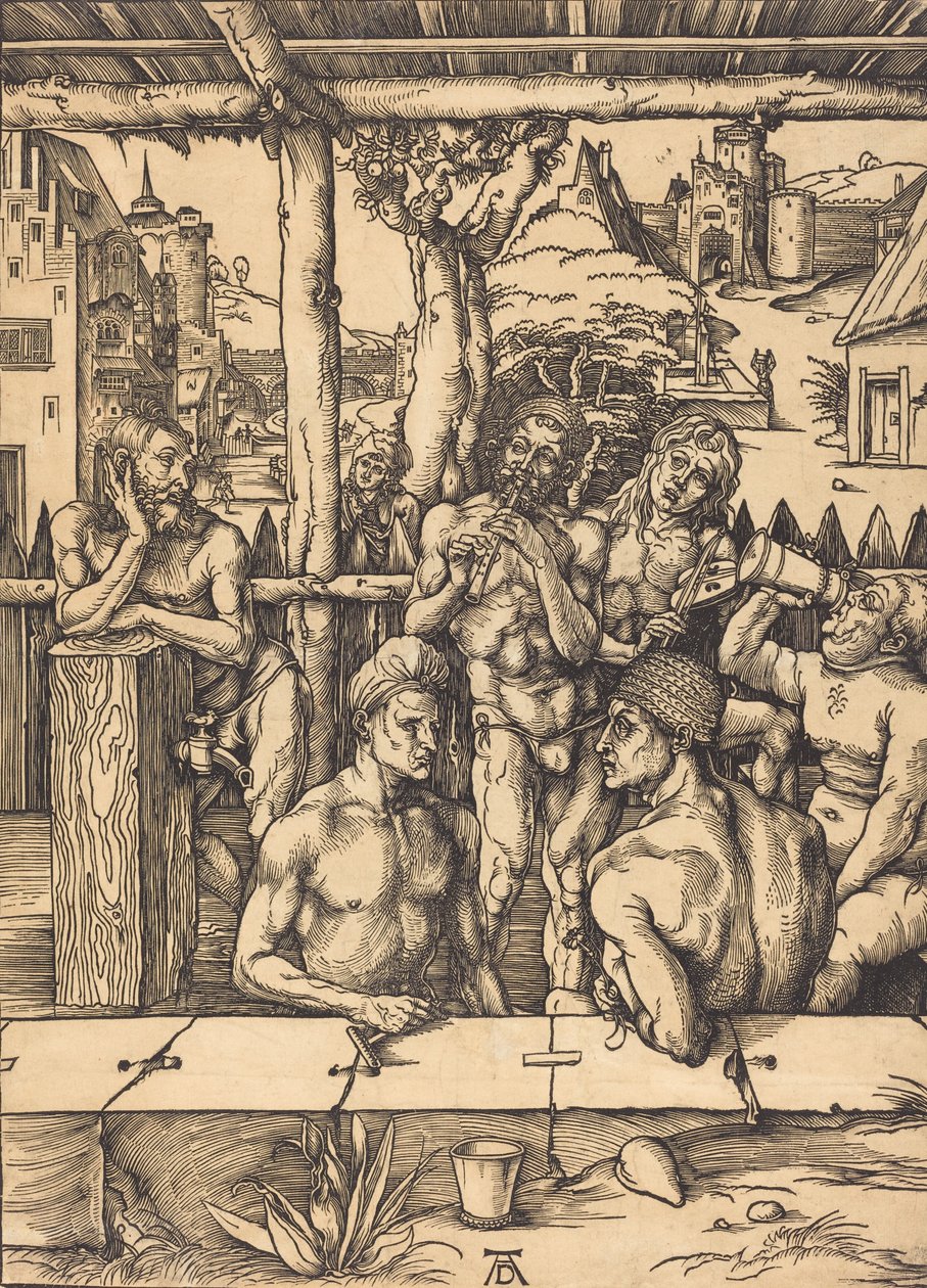 Badehus, ca. 14961497. av Albrecht Dürer