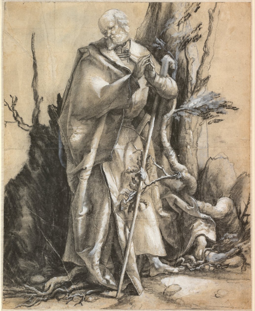Bearded Saint in a Forest av Albrecht Dürer