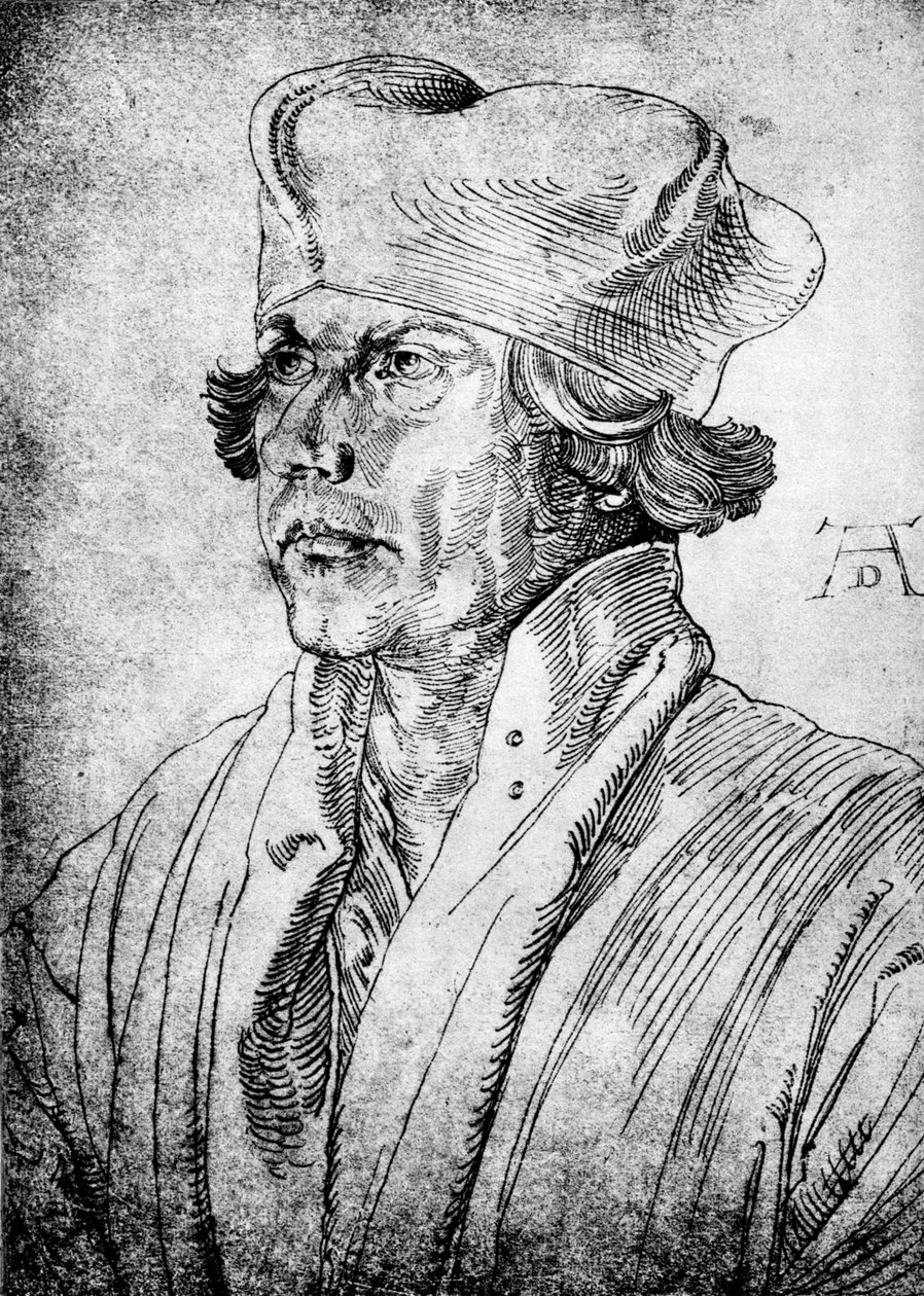 Kardinal Lang von Wellenburg, 1522, 1936 av Albrecht Dürer