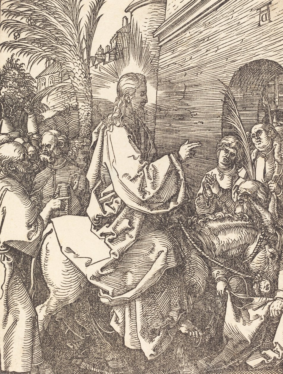 Kristi inntog i Jerusalem, sannsynligvis ca. 15091510. av Albrecht Dürer