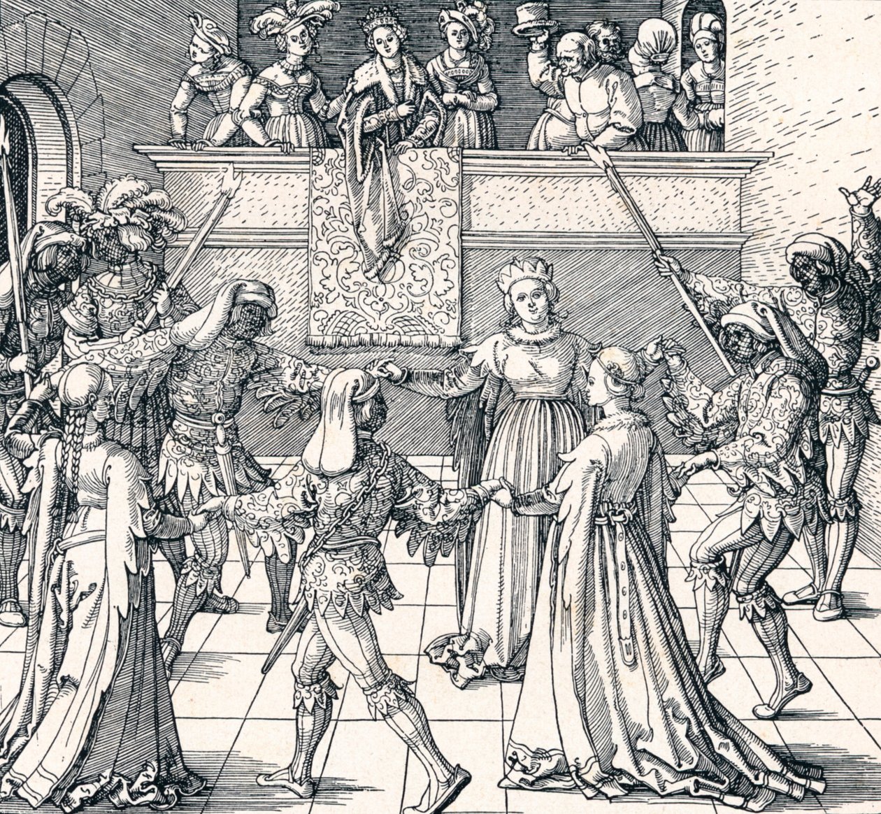 Dance by Torchlight, Augsburg, 1516 1906 av Albrecht Dürer
