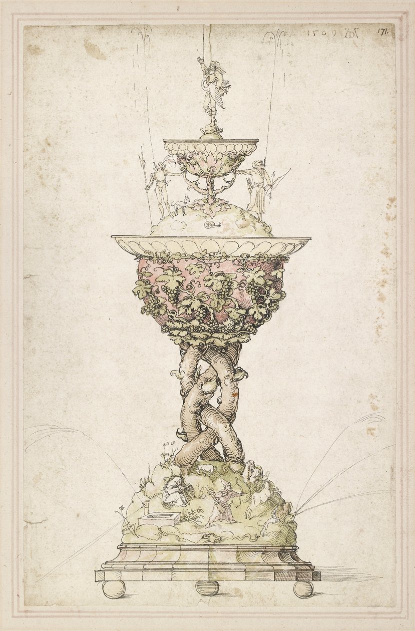 Design for en bordfontene, 1509 av Albrecht Dürer