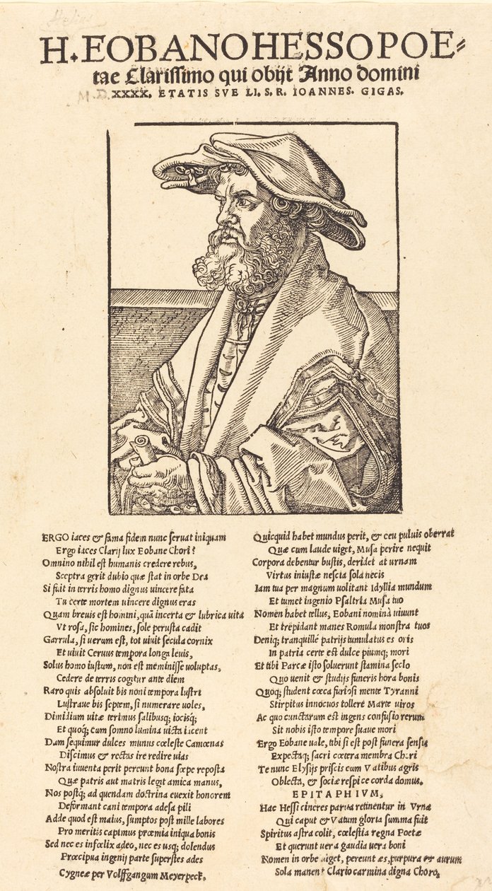 Eobanus Hess, 1526. av Albrecht Dürer