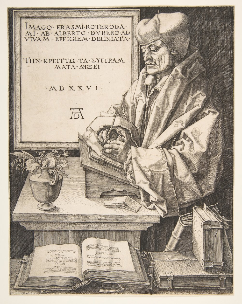 Erasmus av Rotterdam, 1526. av Albrecht Dürer