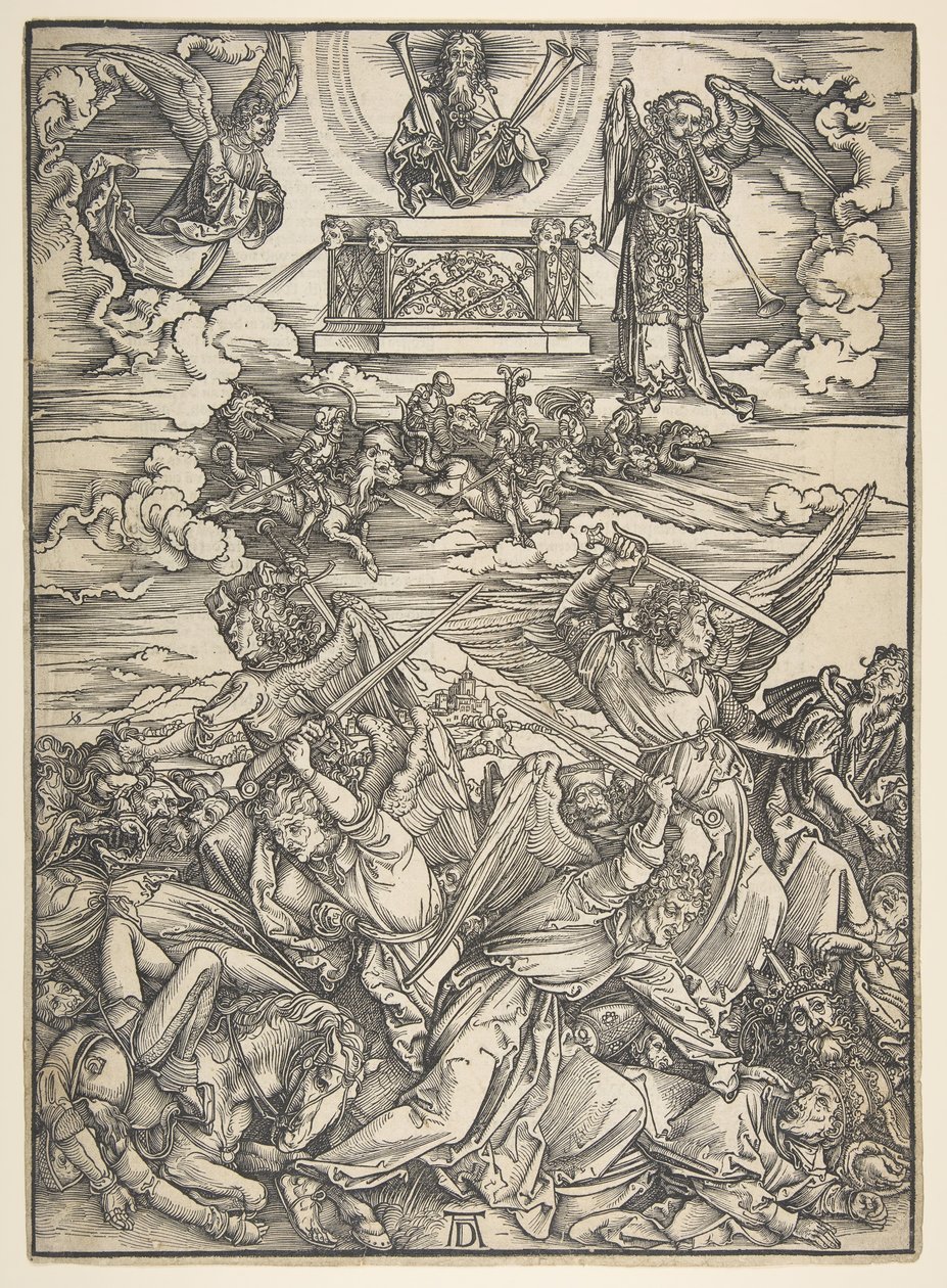 Four Avenging Angels, fra Apocalypse-serien.n.d. av Albrecht Dürer