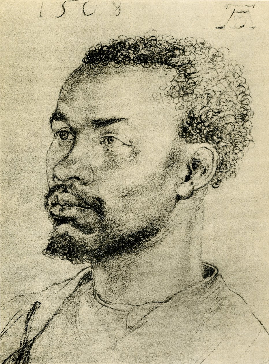 Hodet til en svart afrikaner av Albrecht Dürer