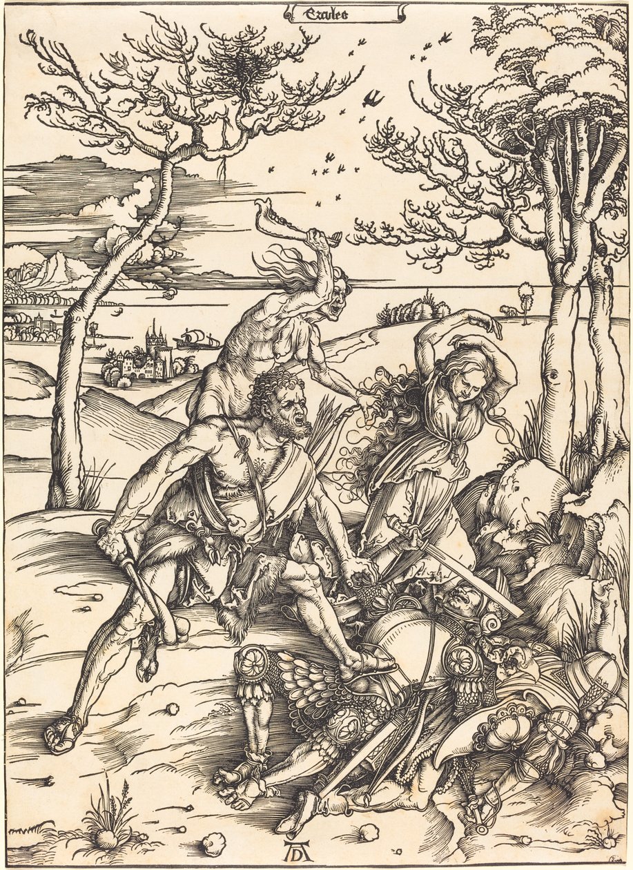 Hercules erobrer Cacus ("Hercules") av Albrecht Dürer