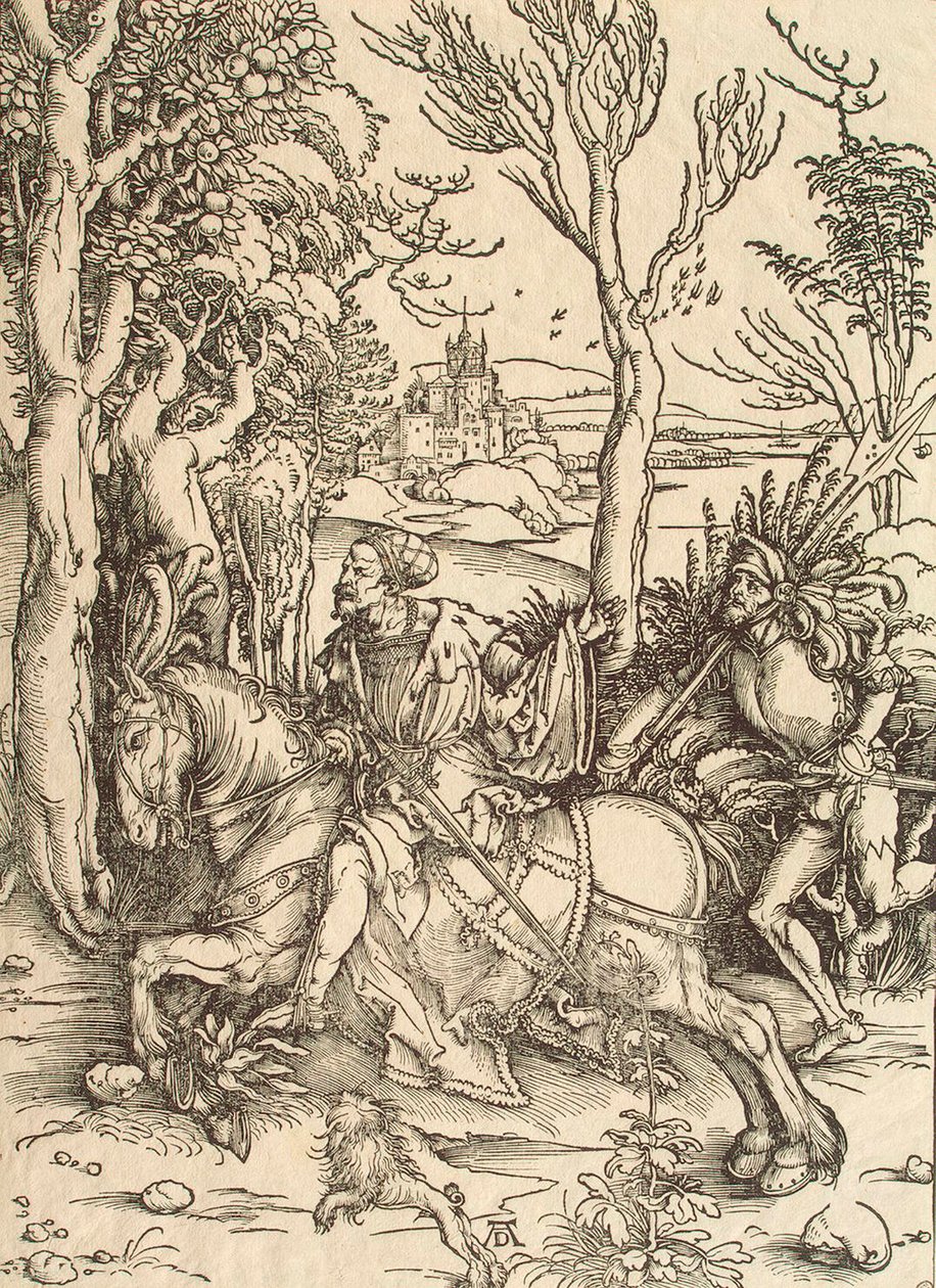 Ridder og Lansquenet, c1497. av Albrecht Dürer