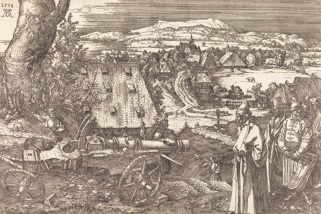 Landskap med kanonen, 1518. av Albrecht Dürer