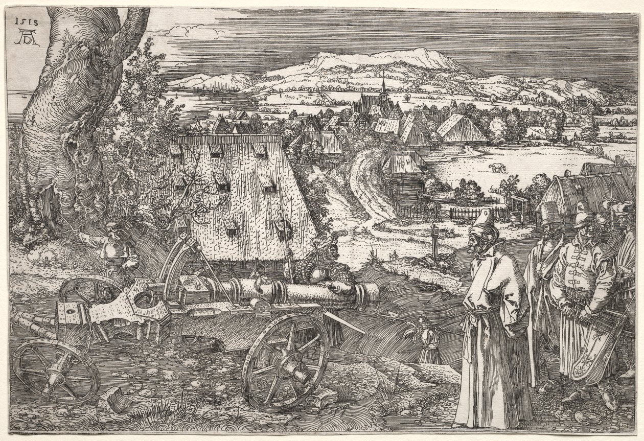 Landskap med kanonen, 1518. av Albrecht Dürer