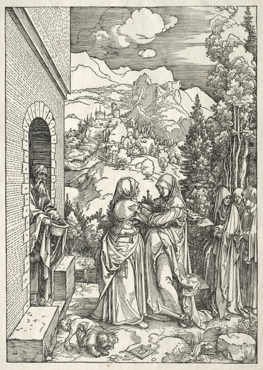 Jomfruens liv: Besøket, 1504-1505. av Albrecht Dürer