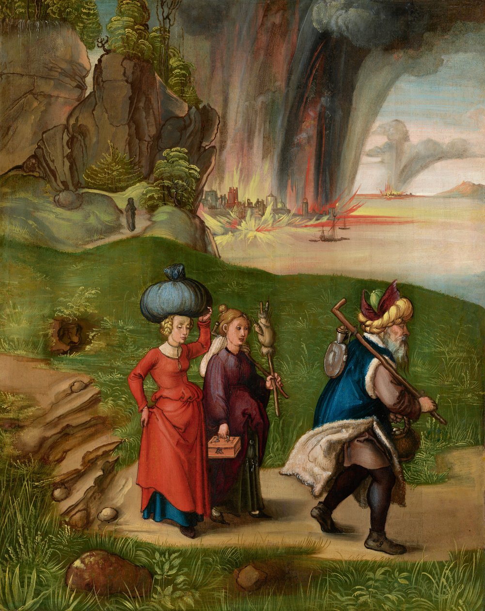 Lot og hans døtre [omvendt] av Albrecht Dürer