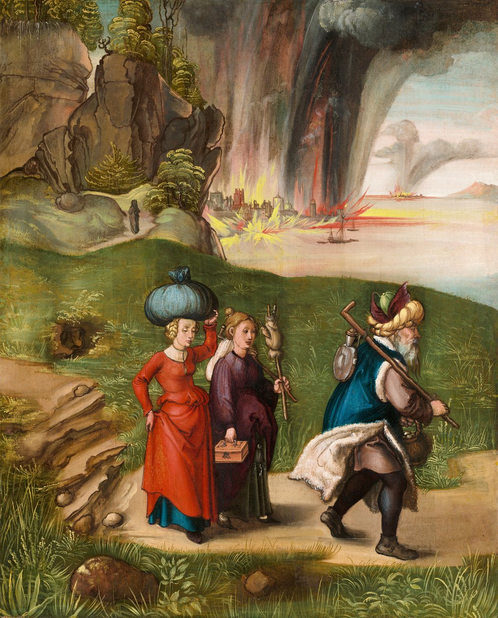 Lot og hans døtre [omvendt], ca. 14961499. av Albrecht Dürer