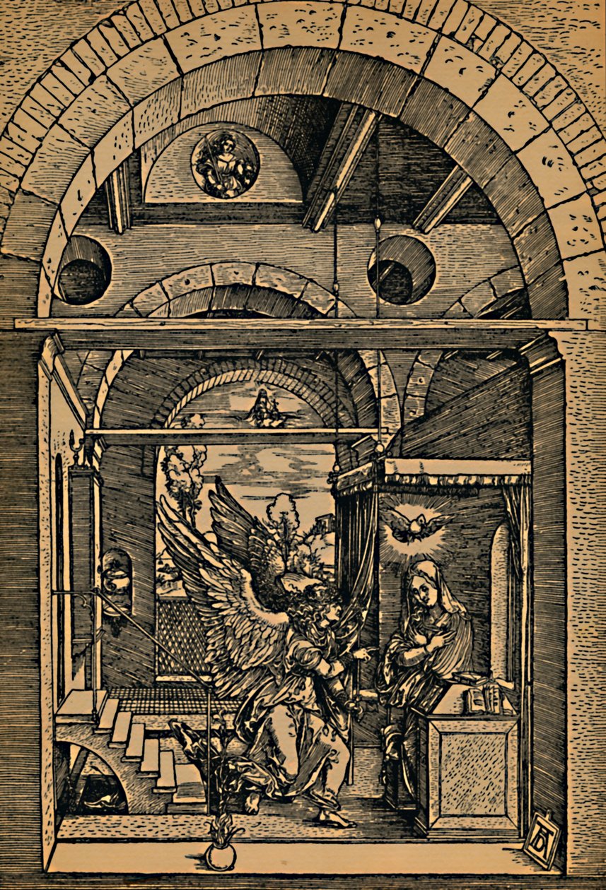 Maria Verkundigung, Bebudelsen, c1503. av Albrecht Dürer