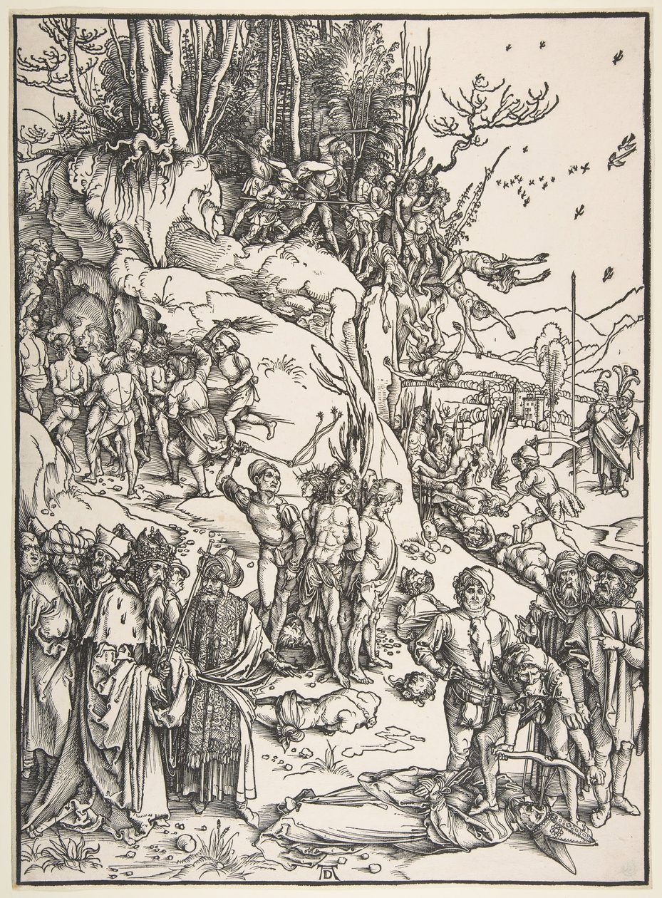 Martyrdøden til de ti tusen.n.d. av Albrecht Dürer