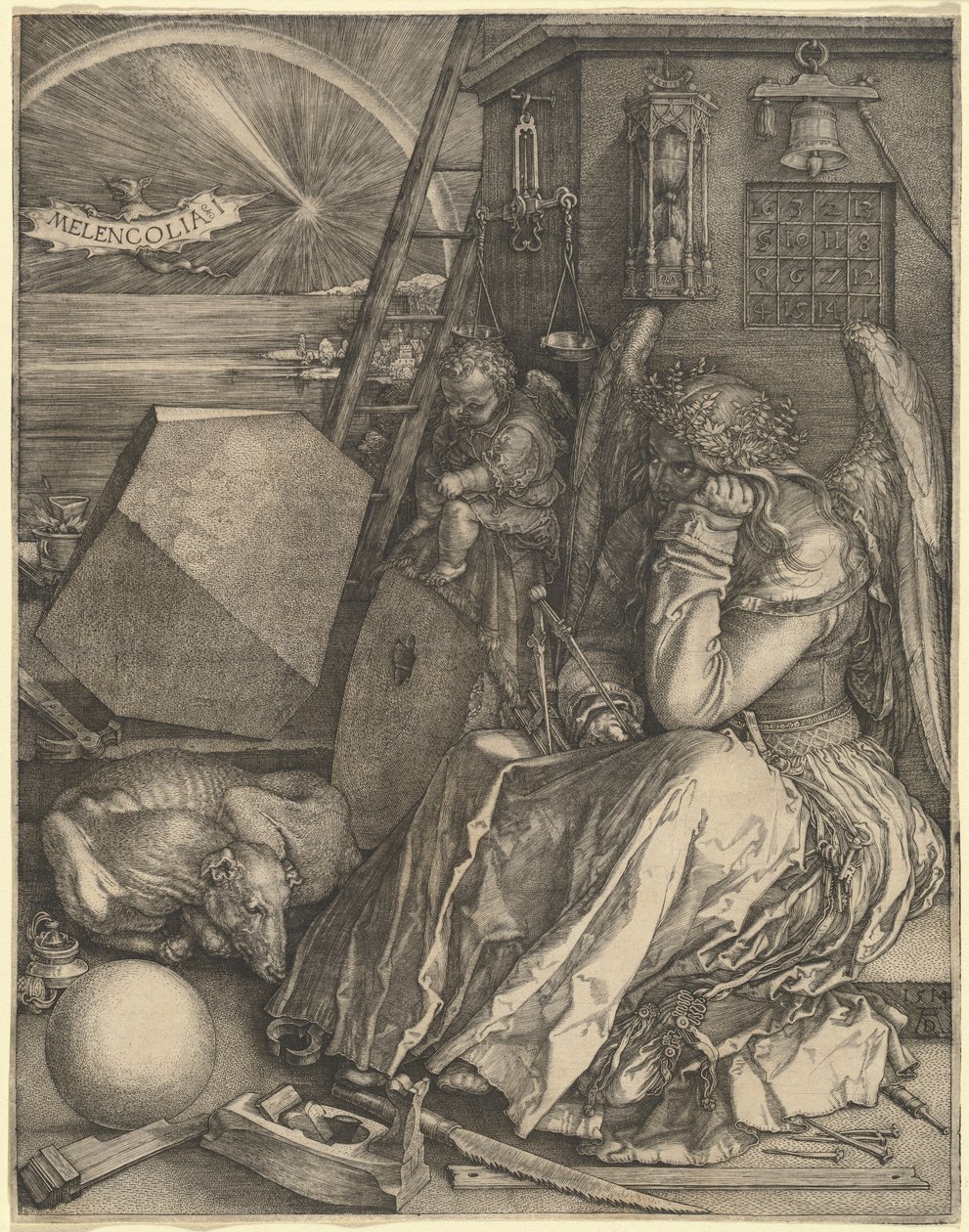 Melancolia I, 1514. av Albrecht Dürer