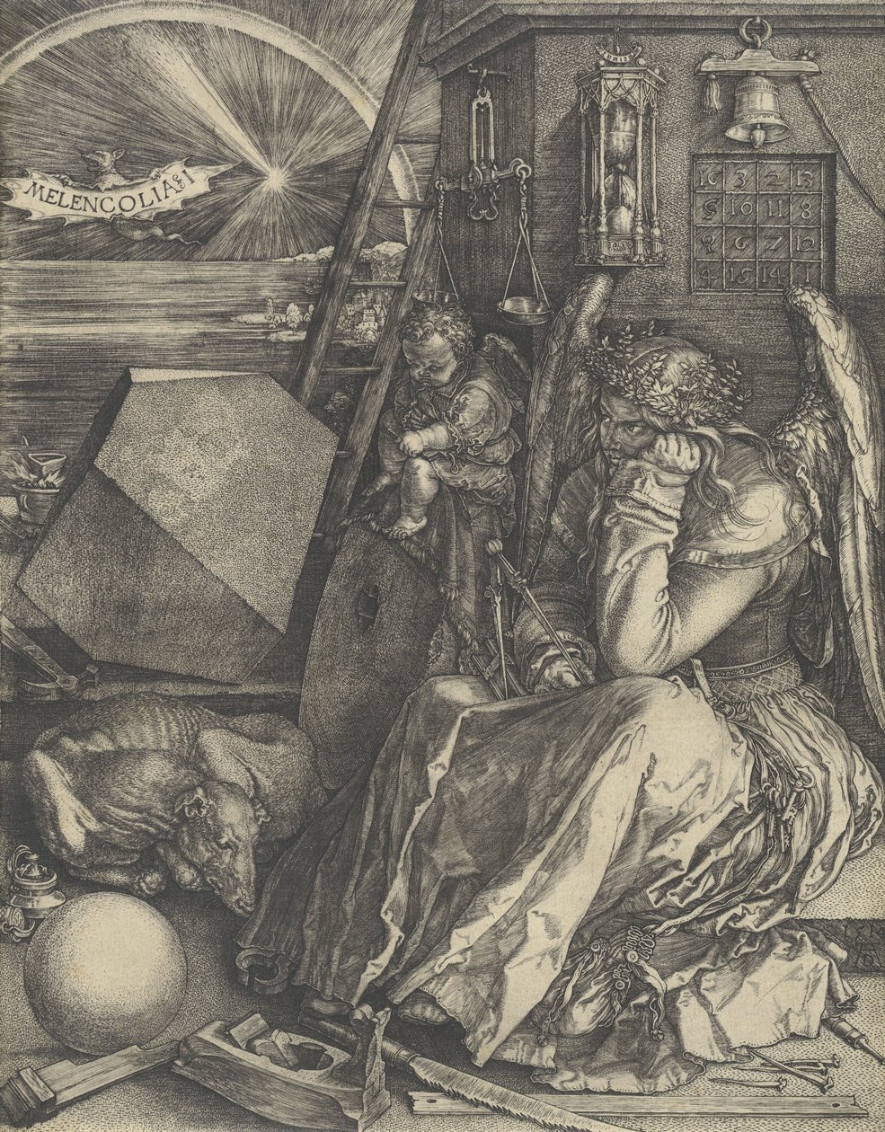 Melancolia I, 1514. av Albrecht Dürer