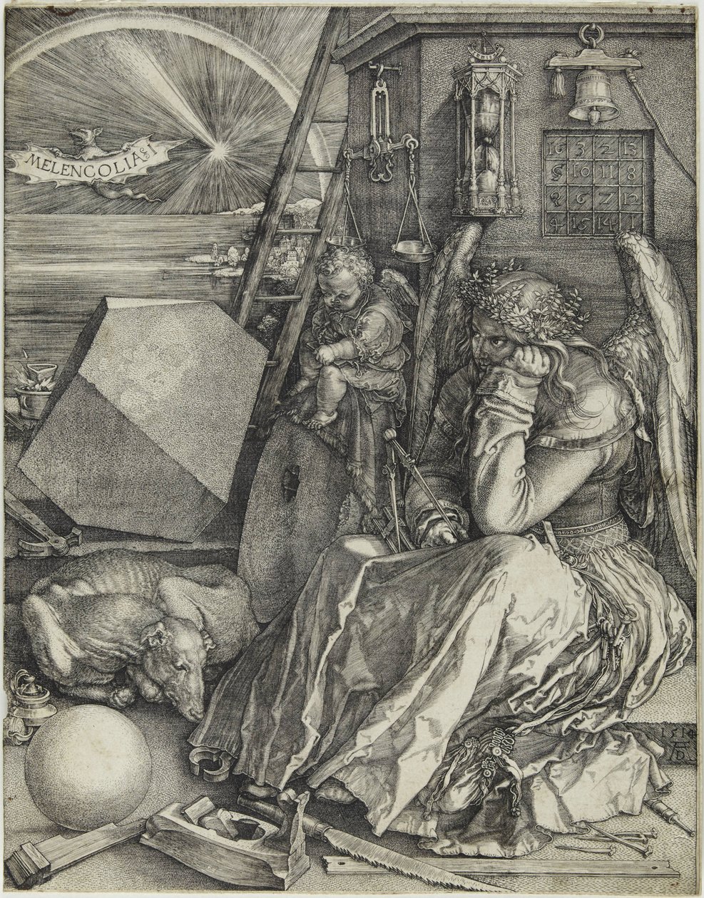 Melancolia I, 1514. av Albrecht Dürer