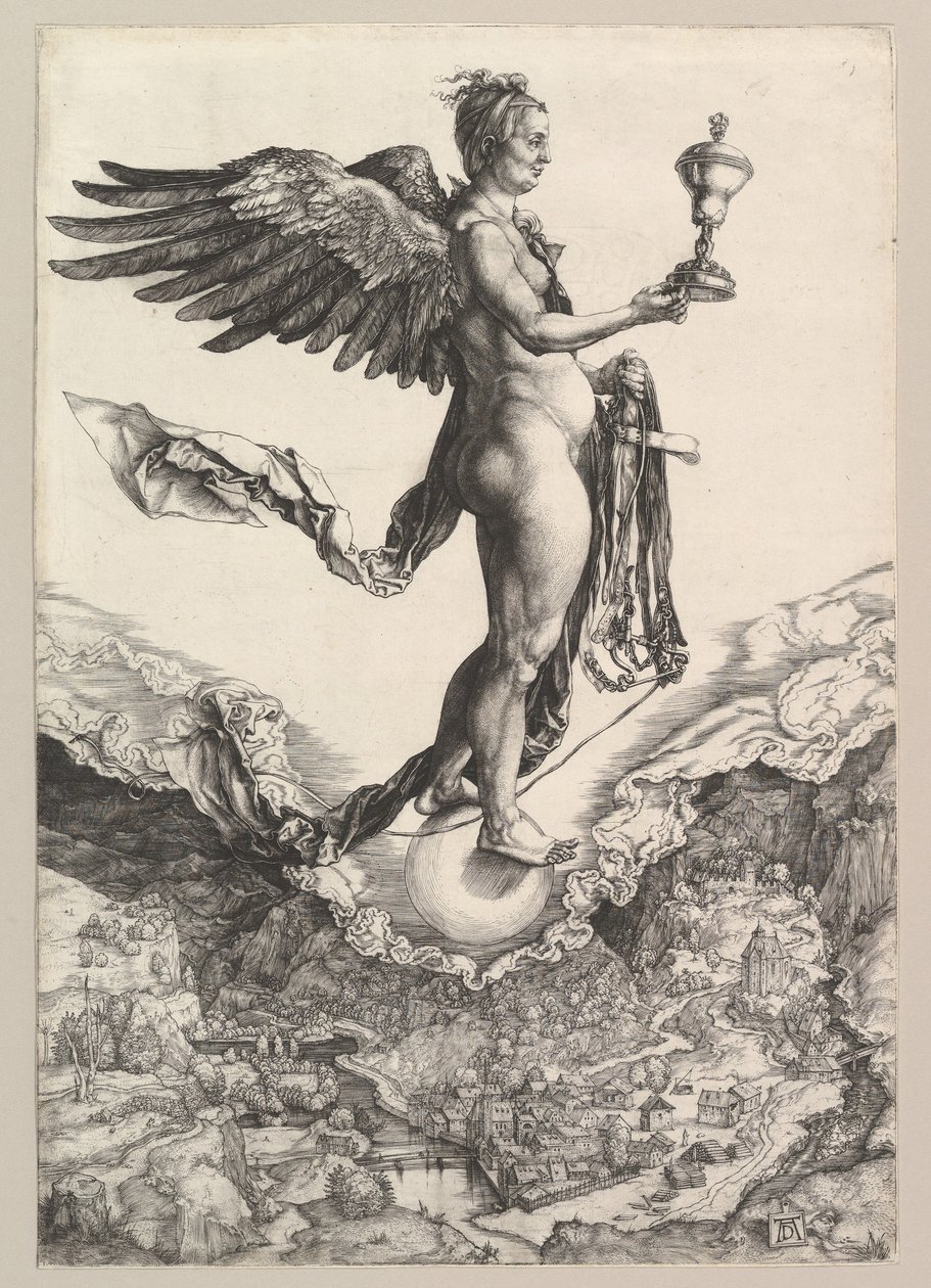 Nemesis The Great Fortune, 1501-2. av Albrecht Dürer