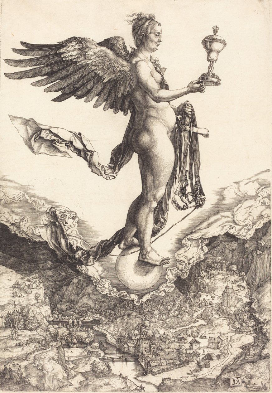 Nemesis The Great Fortune, ca. 15011502. av Albrecht Dürer