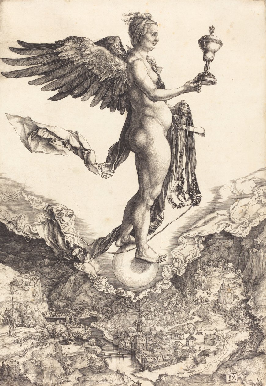 Nemesis The Great Fortune, ca. 15011502. av Albrecht Dürer
