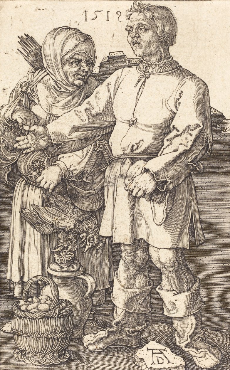 Bondepar på markedet, 1519. av Albrecht Dürer