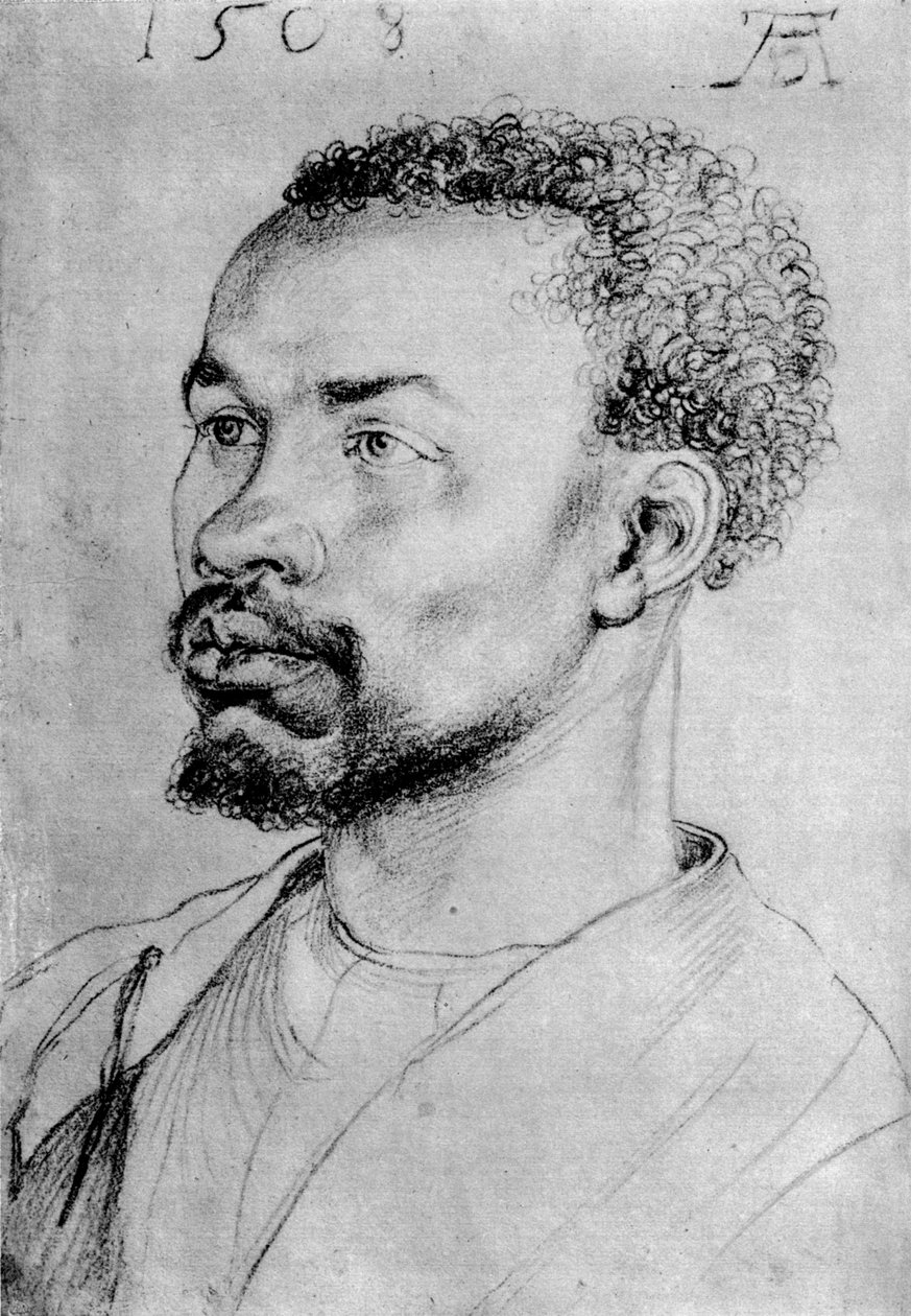 Portrett av en svart, 1508, 1936 av Albrecht Dürer
