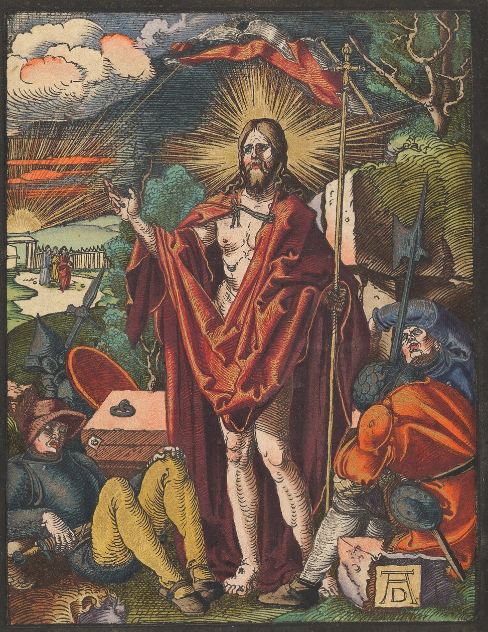 Resurrection, fra Small Woodcut Passion.n.d. av Albrecht Dürer