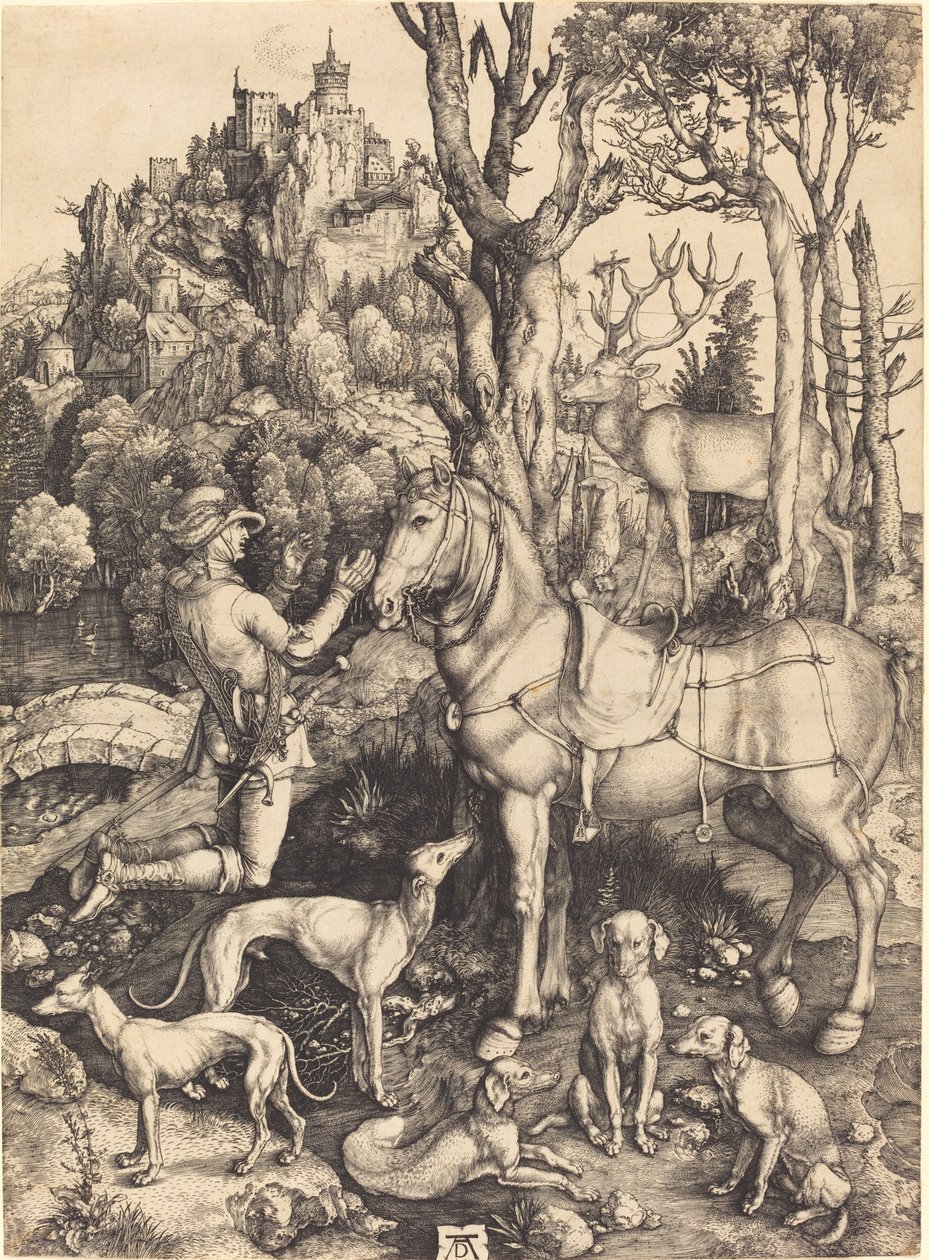 Saint Eustace   1247392   no       norwegian Successfully Translated  Original: The Actor Segawa Kikunojo III as Hito-maru Disguised as the Courtesan Chiyozaki, in the Play Kuruwa no Hana Katsuragi no Kane, Performed at the Ichimura Theater in the third Mo av Albrecht Dürer