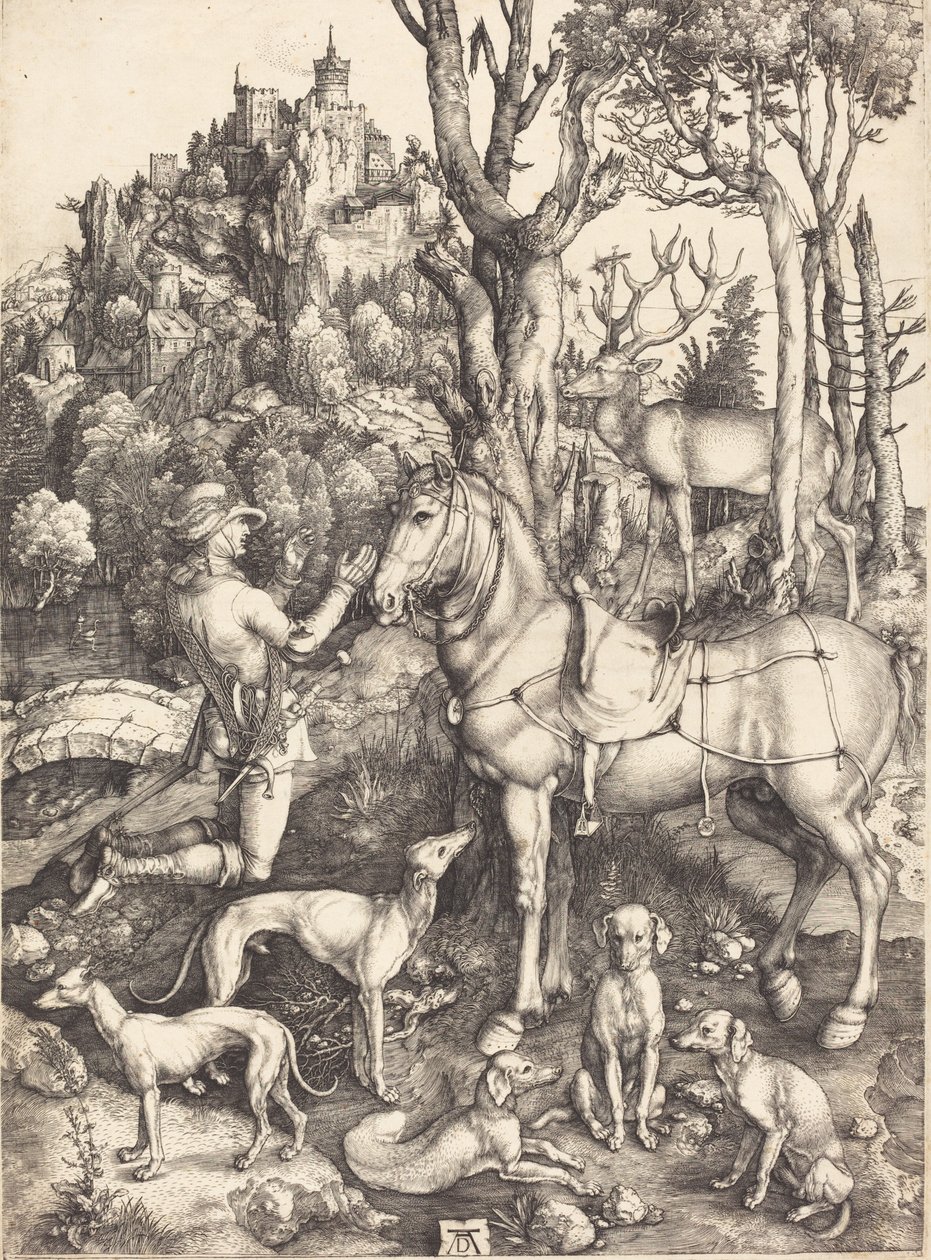 Saint Eustace, ca. 15001501. av Albrecht Dürer