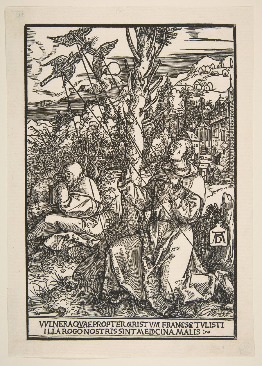 Saint Francis mottar Stigmata, ca. 1503. av Albrecht Dürer