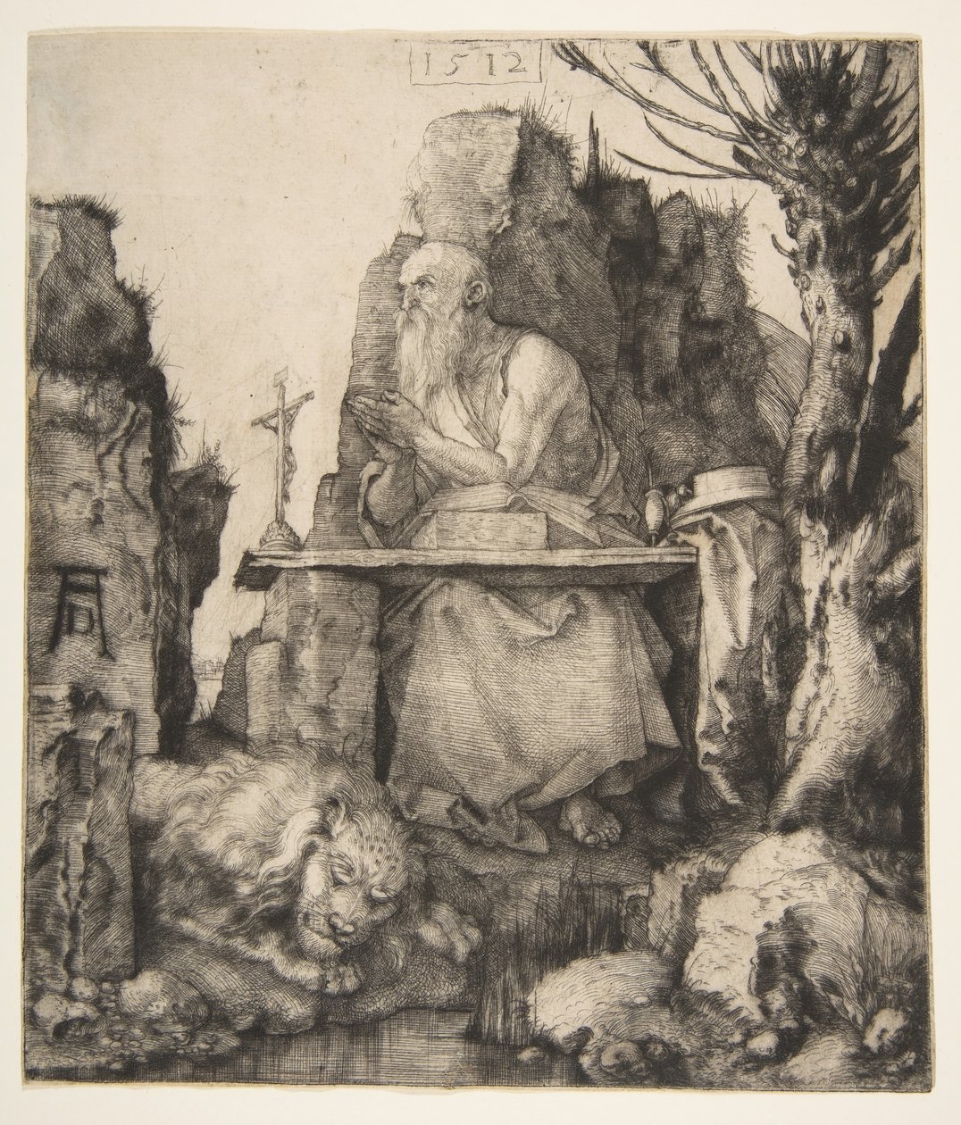 Saint Hieronymus av Pollard Willow, 1512. av Albrecht Dürer