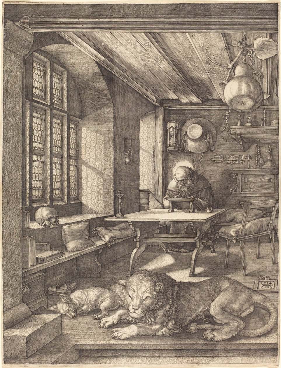 Saint Hieronymus i hans studie av Albrecht Dürer
