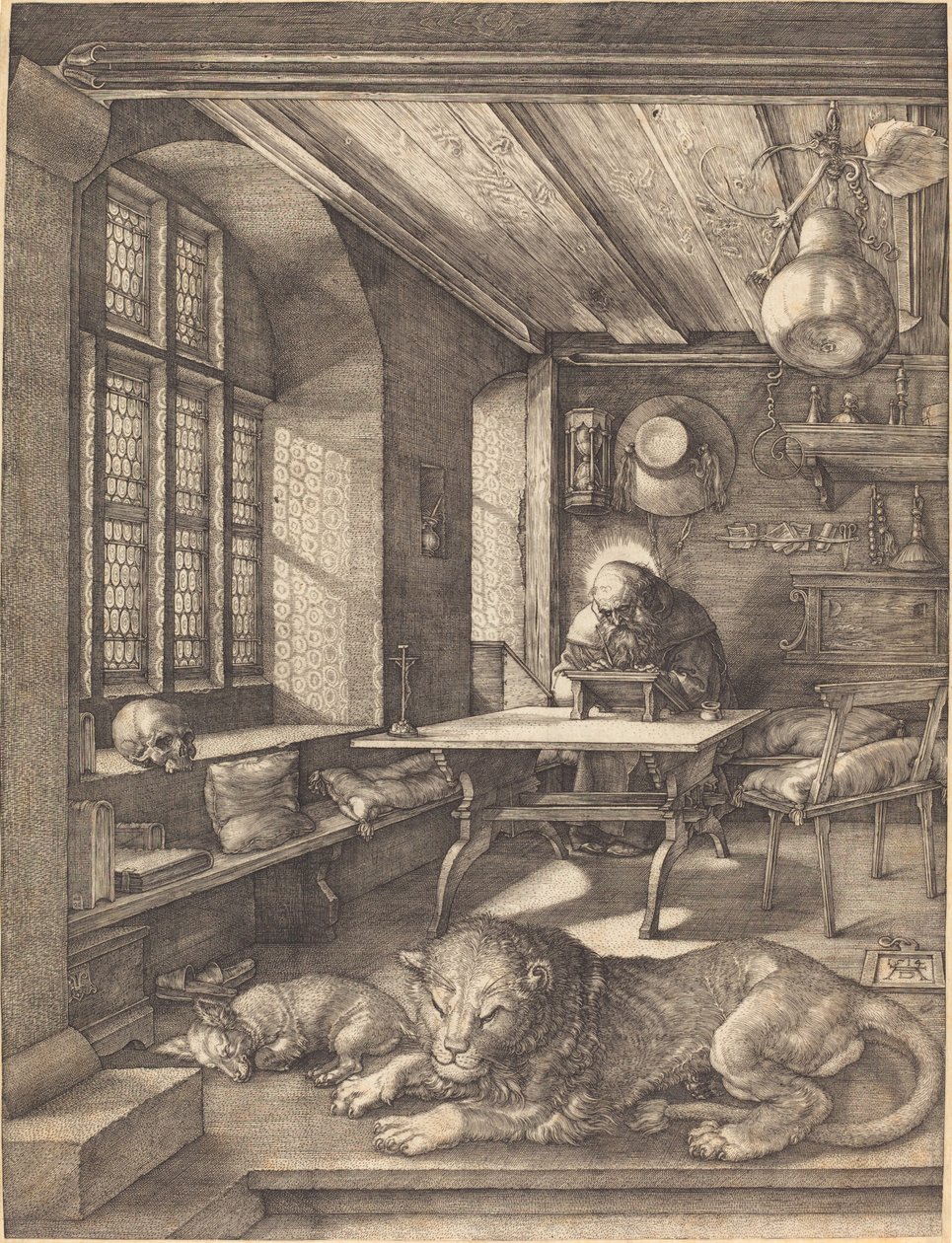 Saint Hieronymus i hans studie av Albrecht Dürer