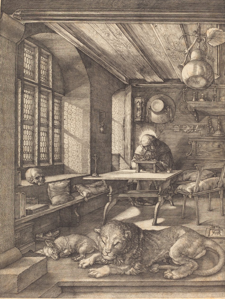 Saint Hieronymus i hans studie, 1514. av Albrecht Dürer