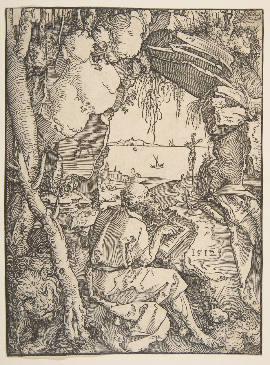 Saint Hieronymus i en hule, 1512. av Albrecht Dürer