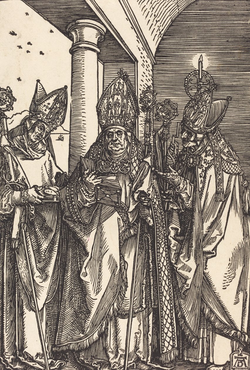 De hellige Nicholas, Ulrich og Erasmus, ca. 1508. av Albrecht Dürer
