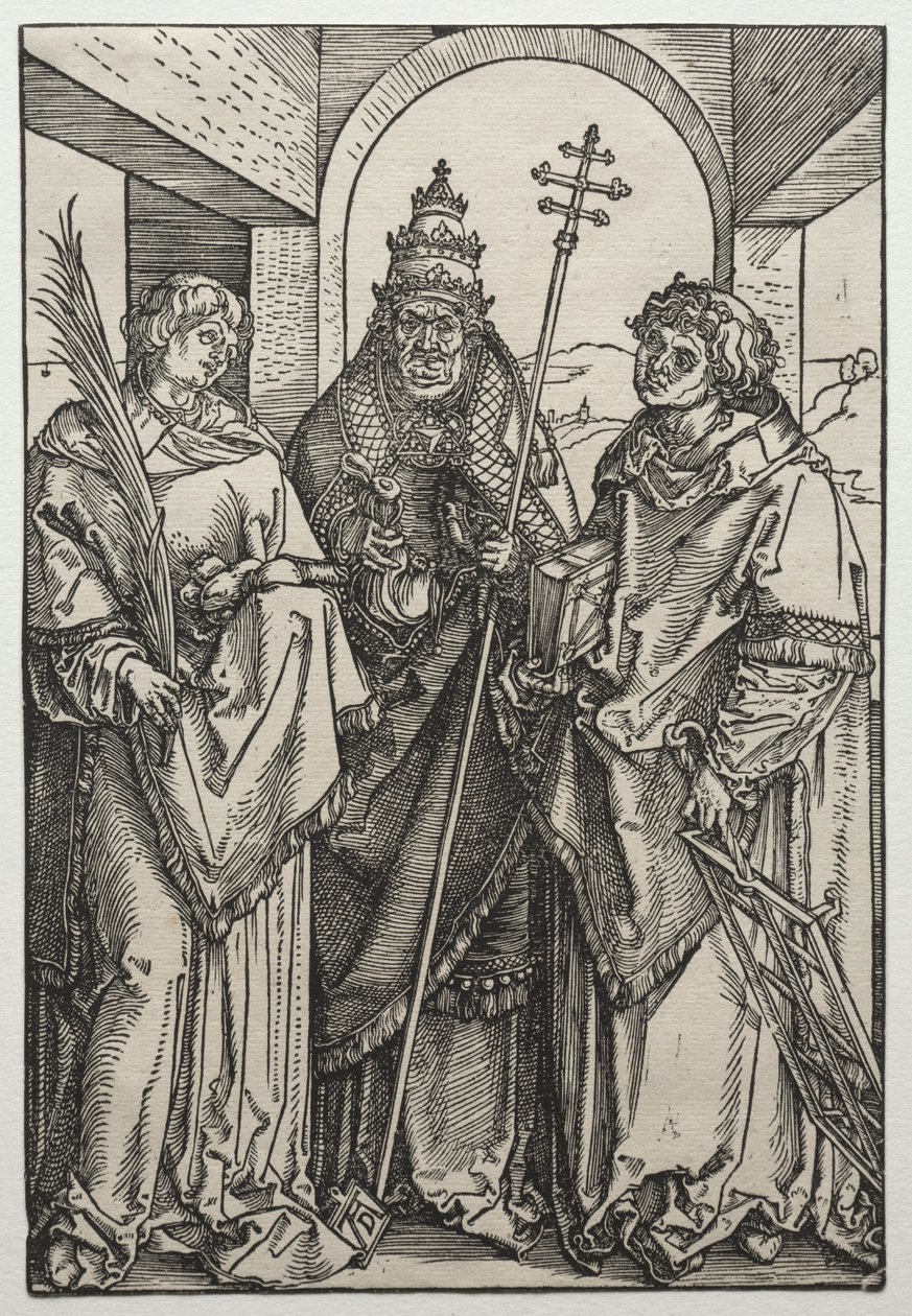 De hellige Stephen, Sixtus og Laurence. av Albrecht Dürer