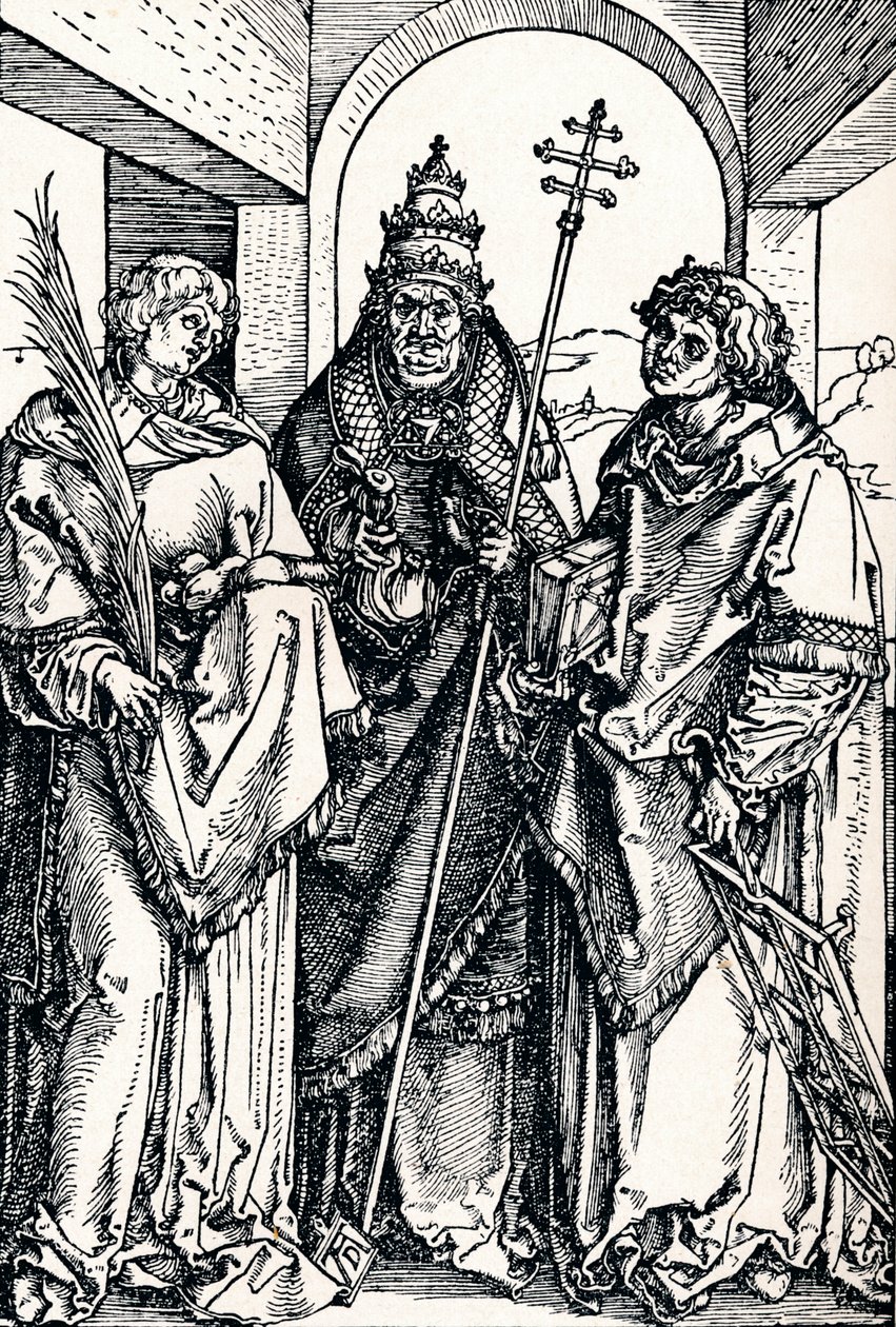 Saints Stephen, Sixtus og Lawrence, 1508 1906 av Albrecht Dürer
