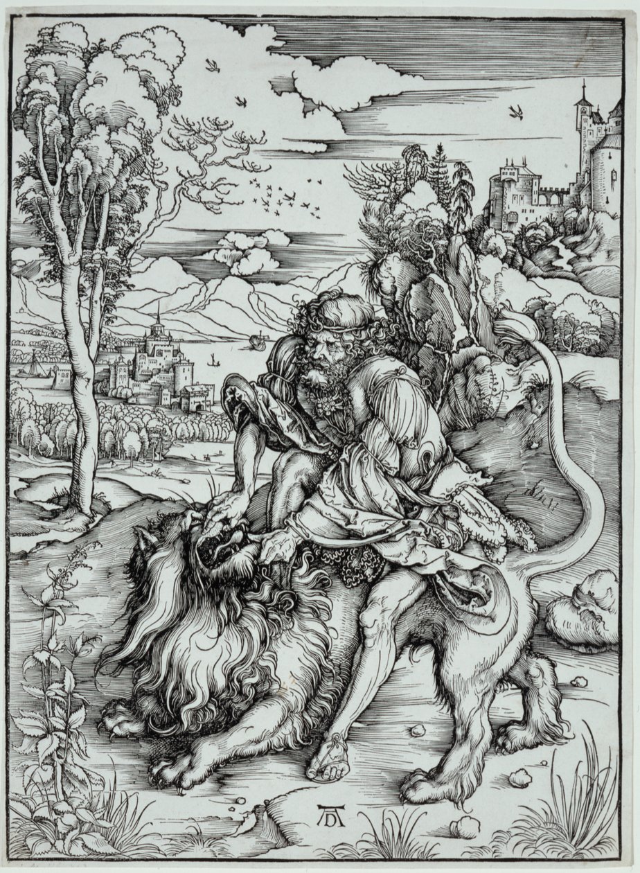 Samson dreper løven av Albrecht Dürer