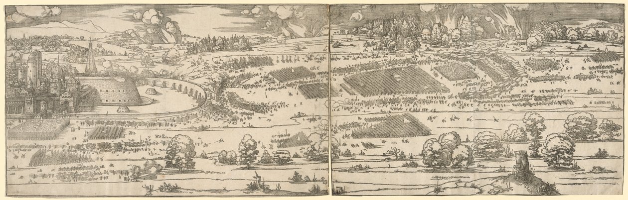 Beleiring av en festning. av Albrecht Dürer