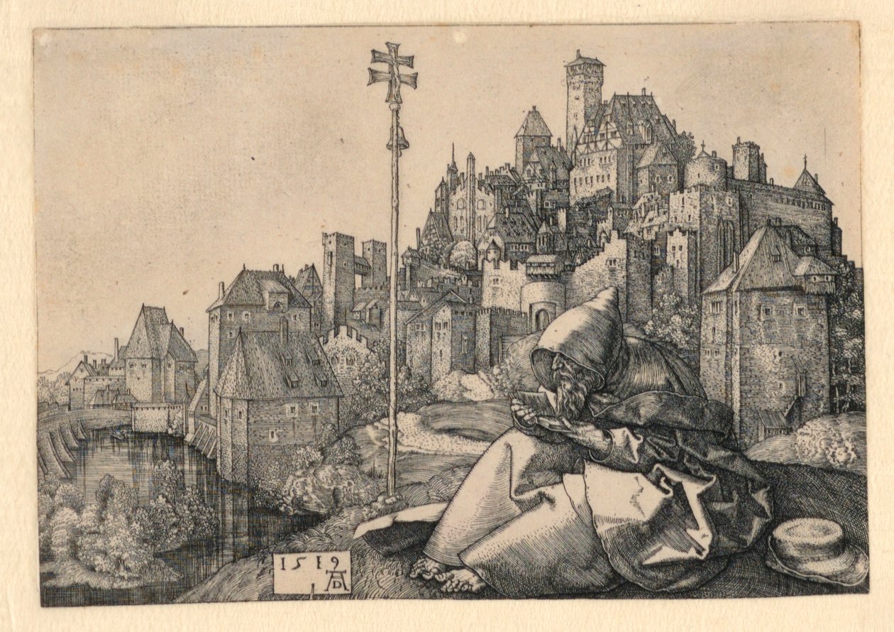St. Anthony Reading av Albrecht Dürer