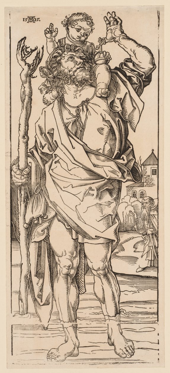 St. Christopher krysser strømmen av Albrecht Dürer