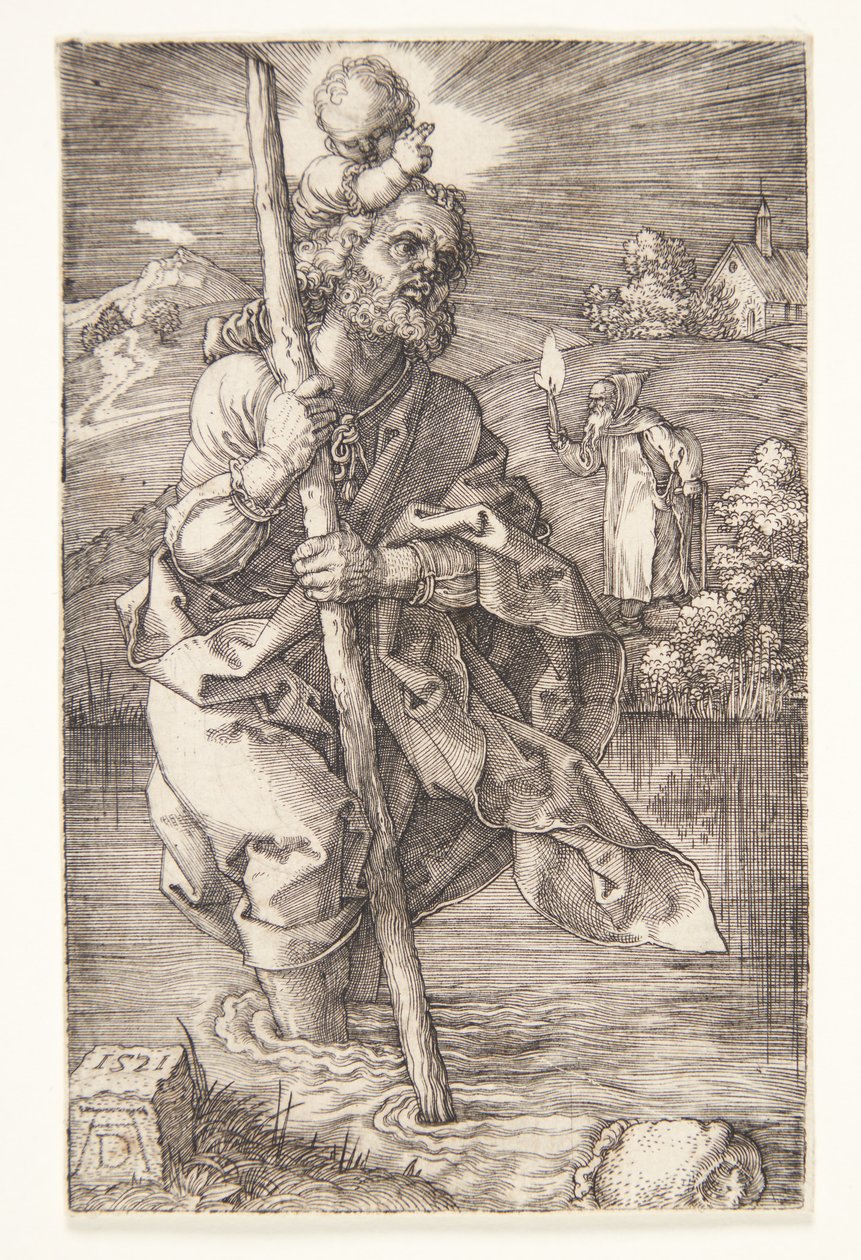 St. Christopher vendt mot høyre av Albrecht Dürer