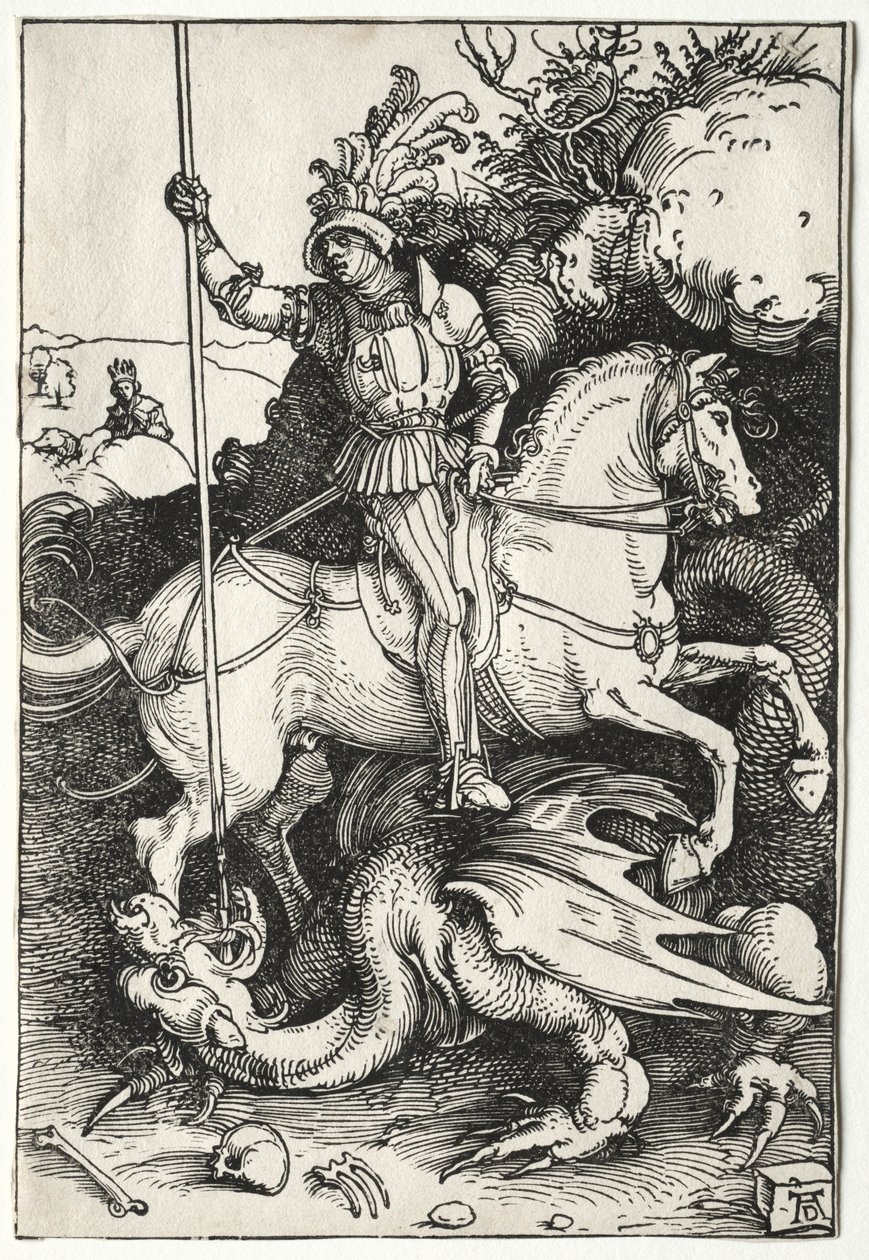 St. George Killing the Dragon, 1500-tallet. av Albrecht Dürer