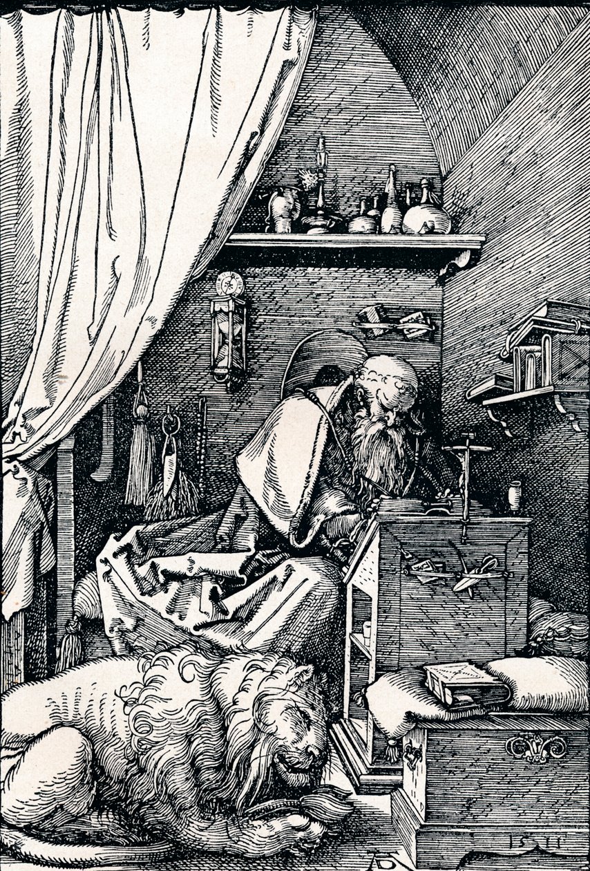 St Jerome in His Cell, 1511 1906 av Albrecht Dürer