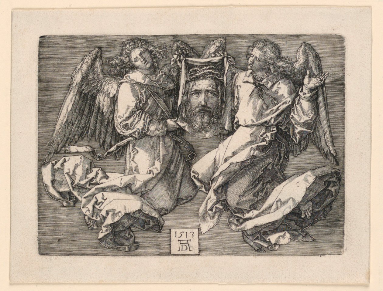 Sudarium vist av to engler av Albrecht Dürer